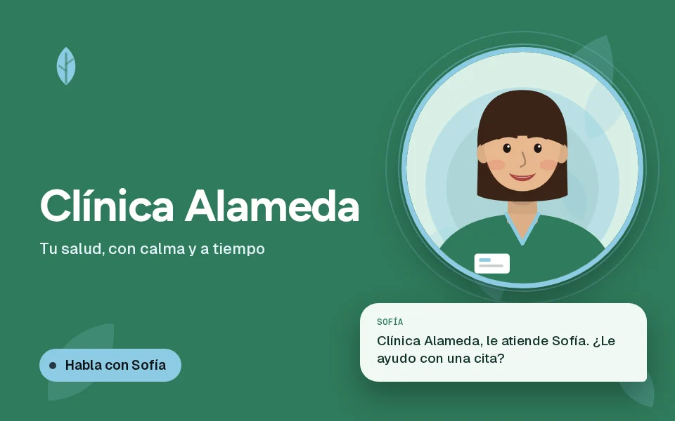 Clínica Alameda, con Sofía al teléfono