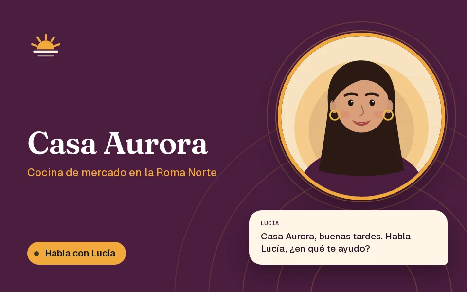 Casa Aurora, con Lucía al teléfono
